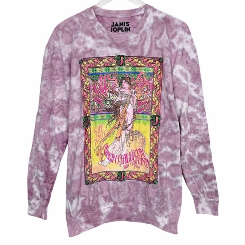 Janis Joplin Tie Dye Purple Sweatshirt